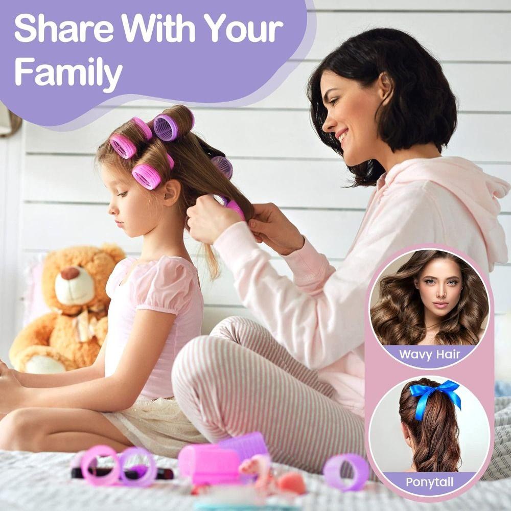 12PCS Hairpins Positioning Curly Hair Roller Heatless Hair Curlers  Home Use