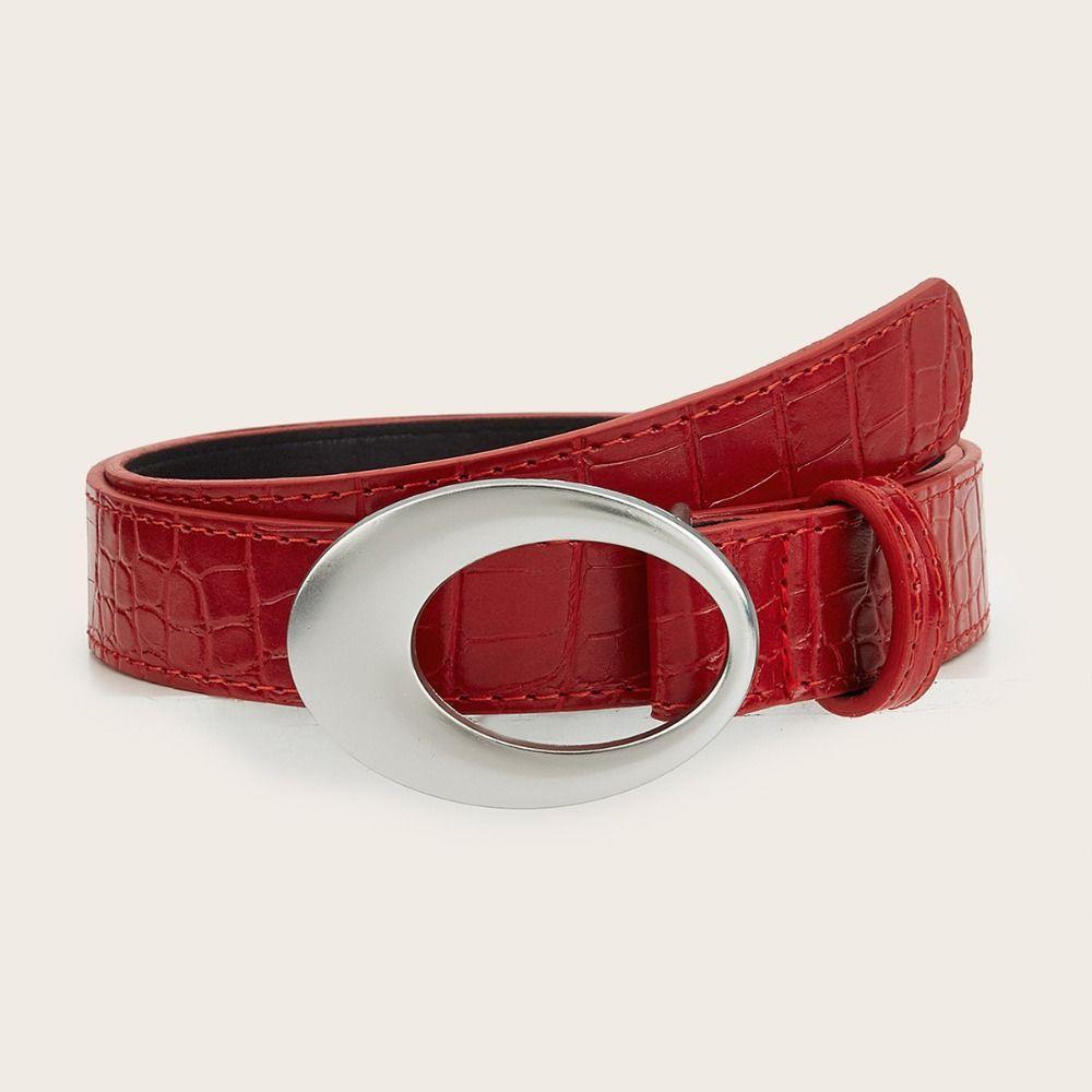 Harajuku Pu Leather Waistband Korean Style Jeans Waistband Adjustable Retro Y2k Belt  Lady