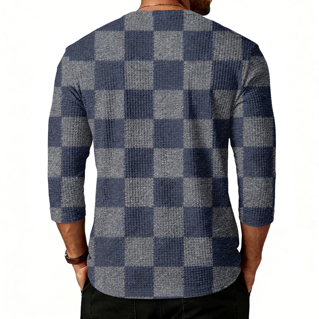 Men's Raglan Sleeve Three,quarter Sleeve Top