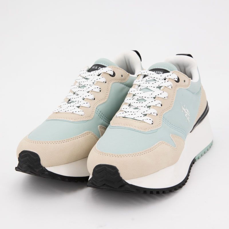 Baskets vert d'eau bayle semelle épaisse Femme US POLO