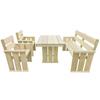 Day and Night - Day and Night Garden Dining Set 4 Pieces Impregnated Pine Wood
