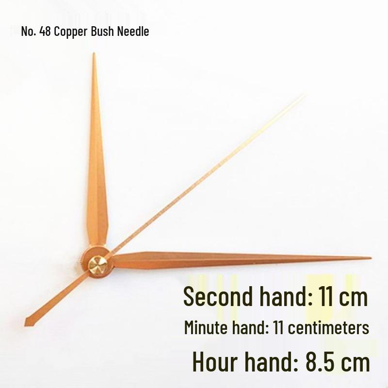 Gold Pointer DIY Quartz Clock Hands for Wall Clocks - Cross Stitch & Metal Design