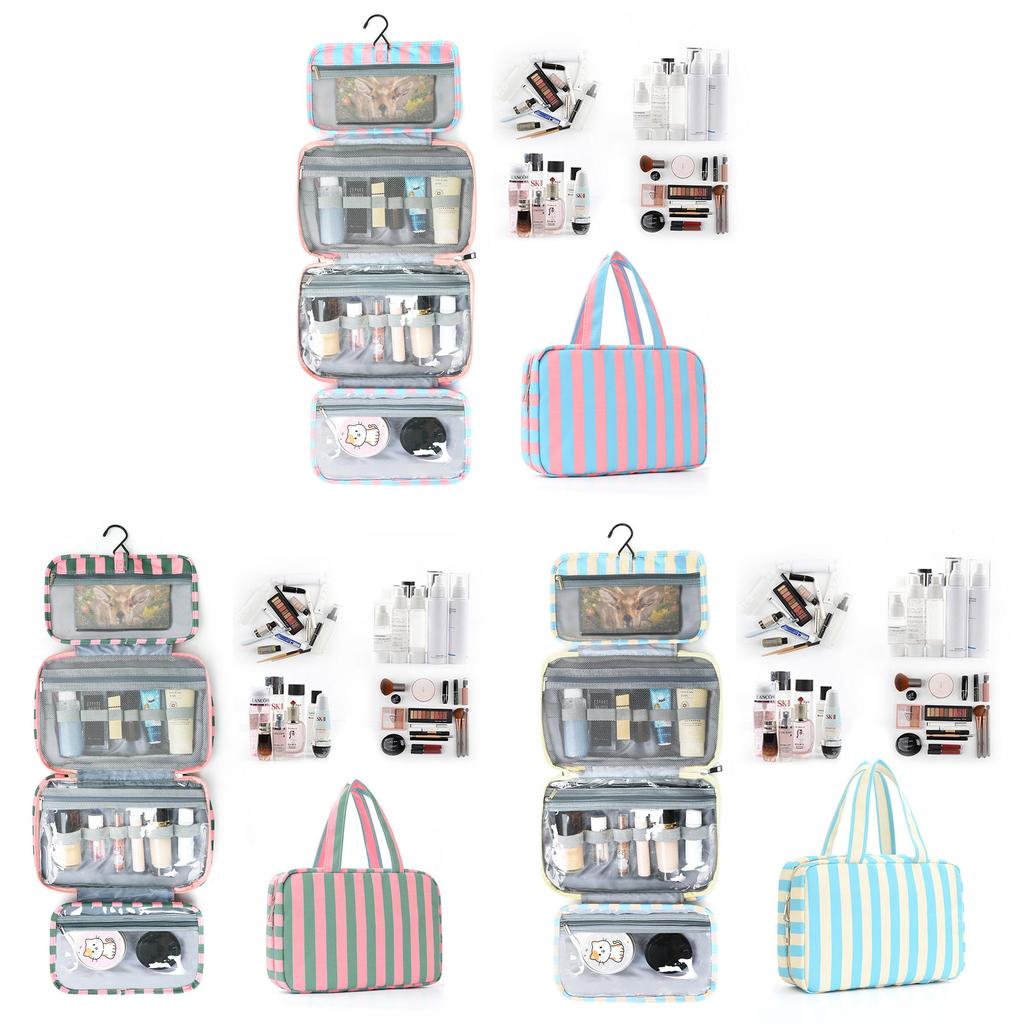 Travel Organizer With Wet Dry Separation For Cosmetic And Toiletry Storage