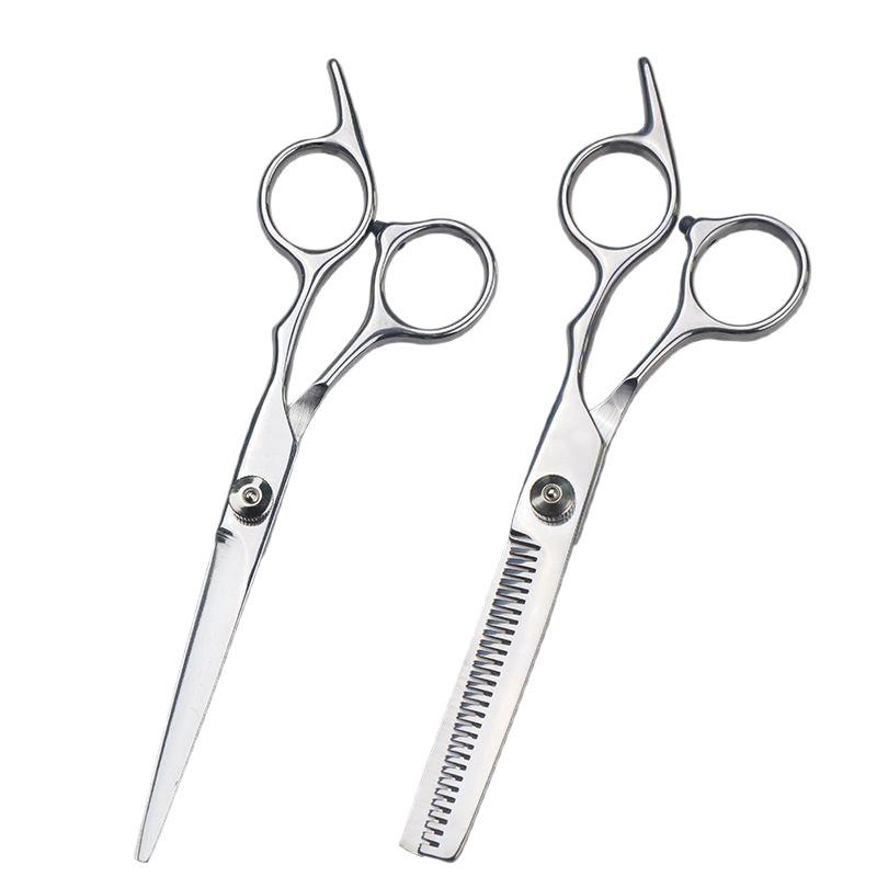Stainless Steel Barber & Hairdressing Scissors Set: Flat Tooth & Thinning Options