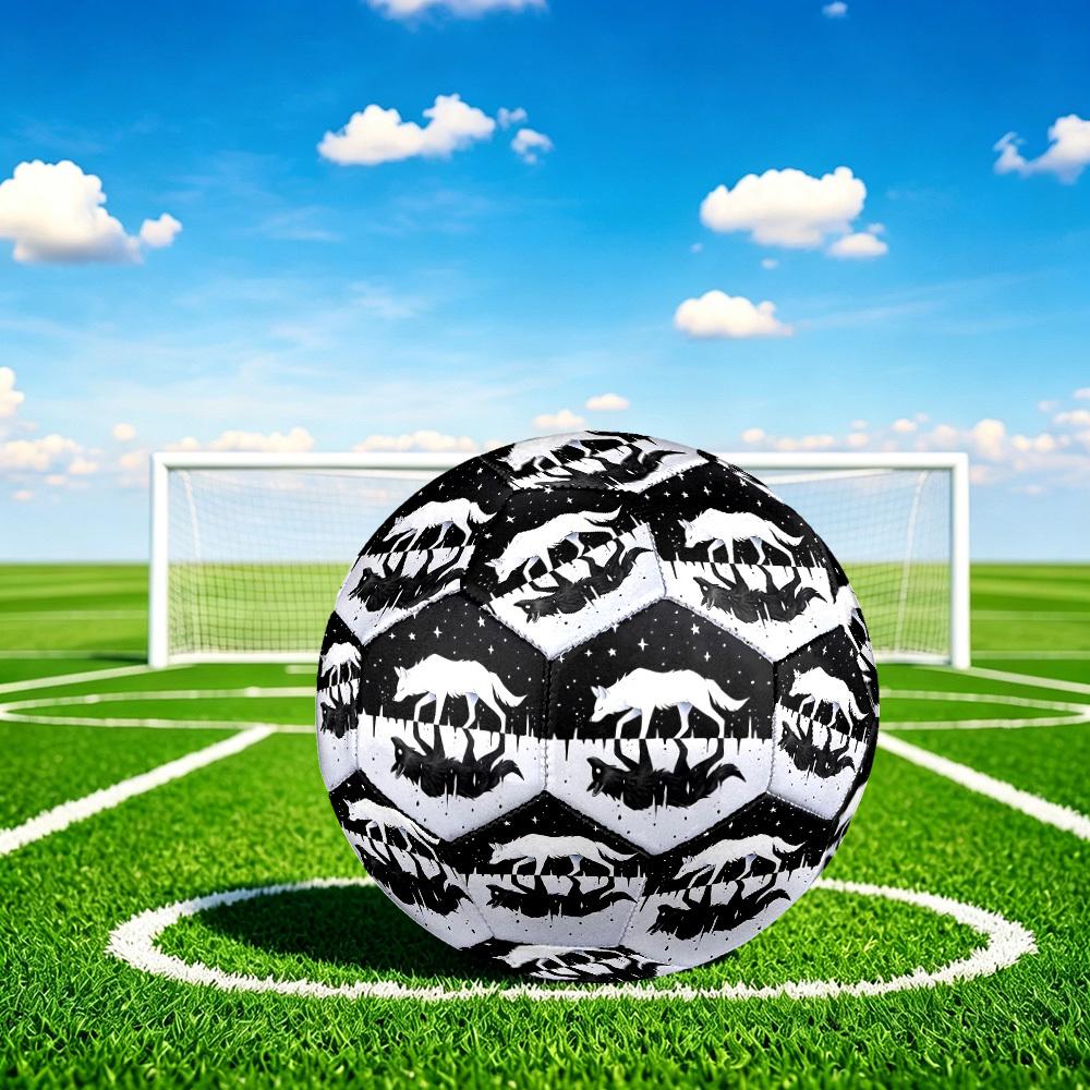 1pc Wolf Reflection Night Sky Size 5 Soccer Ball Professional Match Training Football Indoor &Outdoor Sports Ball Lightweight Durable c6522