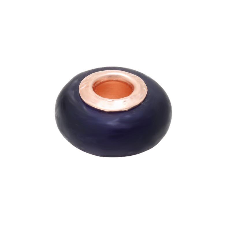 Rose Gold Matte Purple Murano Glass Bead Bracelet - Surprise Gift for Girlfriend