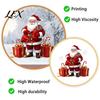 Festive Home Decor Santa Claus Window Static Sticker, Reusable Waterproof PVC Christmas Decal, Decorative Glass Clings HD Printing for Doors And Store