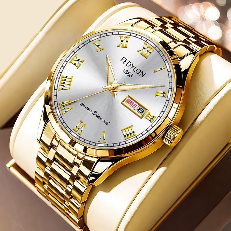 Ceas bărbătesc cuarț, ceas faimos pentru studenți, curea din oțel, impermeabil, complet automat, model bărbătesc