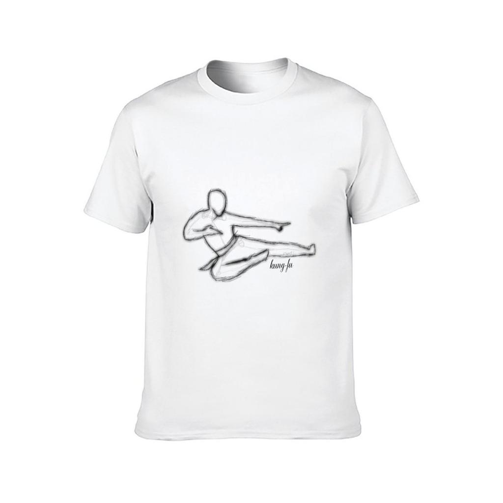 Kung-fu T-Shirt T Shirts for Man Cotton Funny Cotton Tshirt 100% T-Shirt