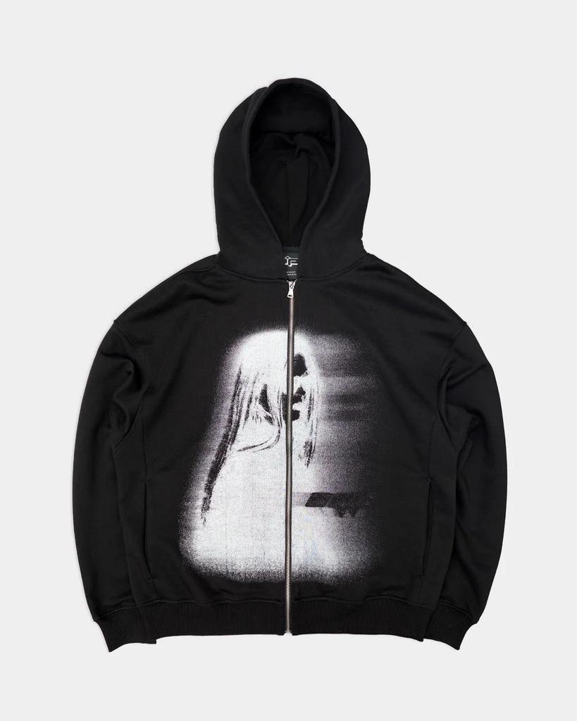 2025 Grenzüberschreitender Kapuzen-Cardigan: Unisex Streetwear Sweatshirt mit dunklem Aufdruck