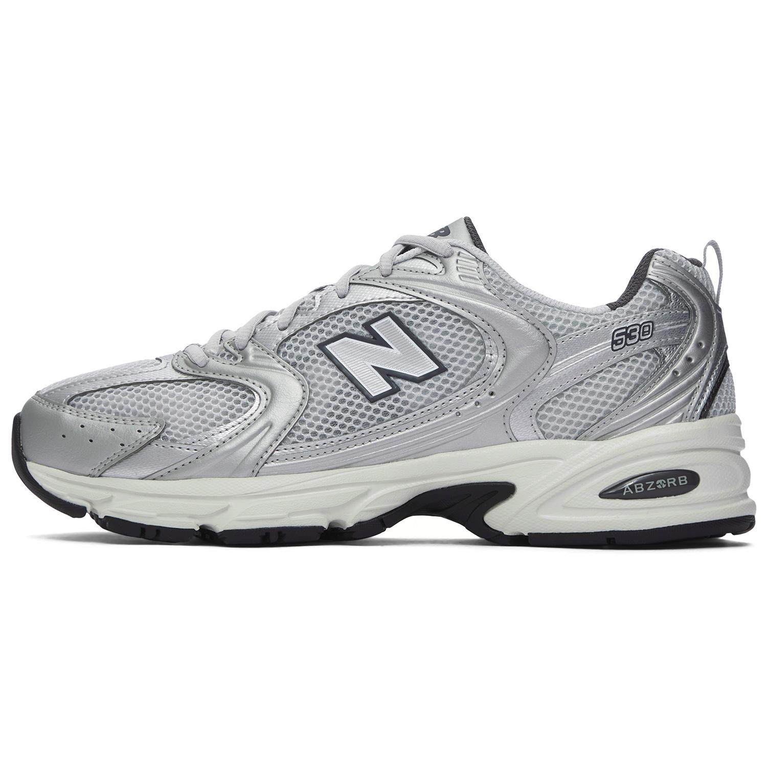 

New Balance 530 Grey Matter Silver Metallic Sneakers MR530LG 40.5 белый