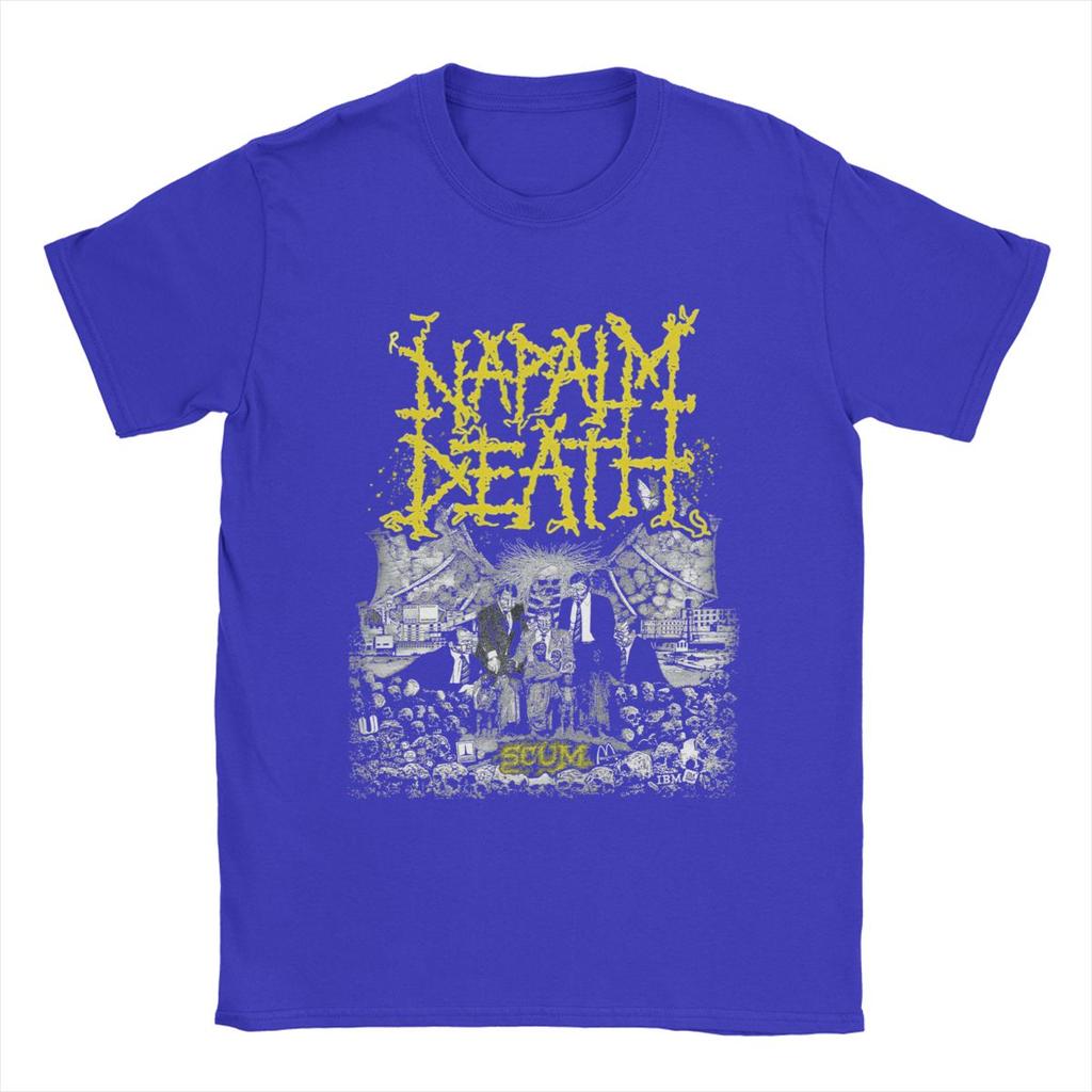 Napalm Death T Shirts Men's Cotton Novelty T-Shirts Round Neck Band Tee Shirt Short Sleeve Clothing Plus Size