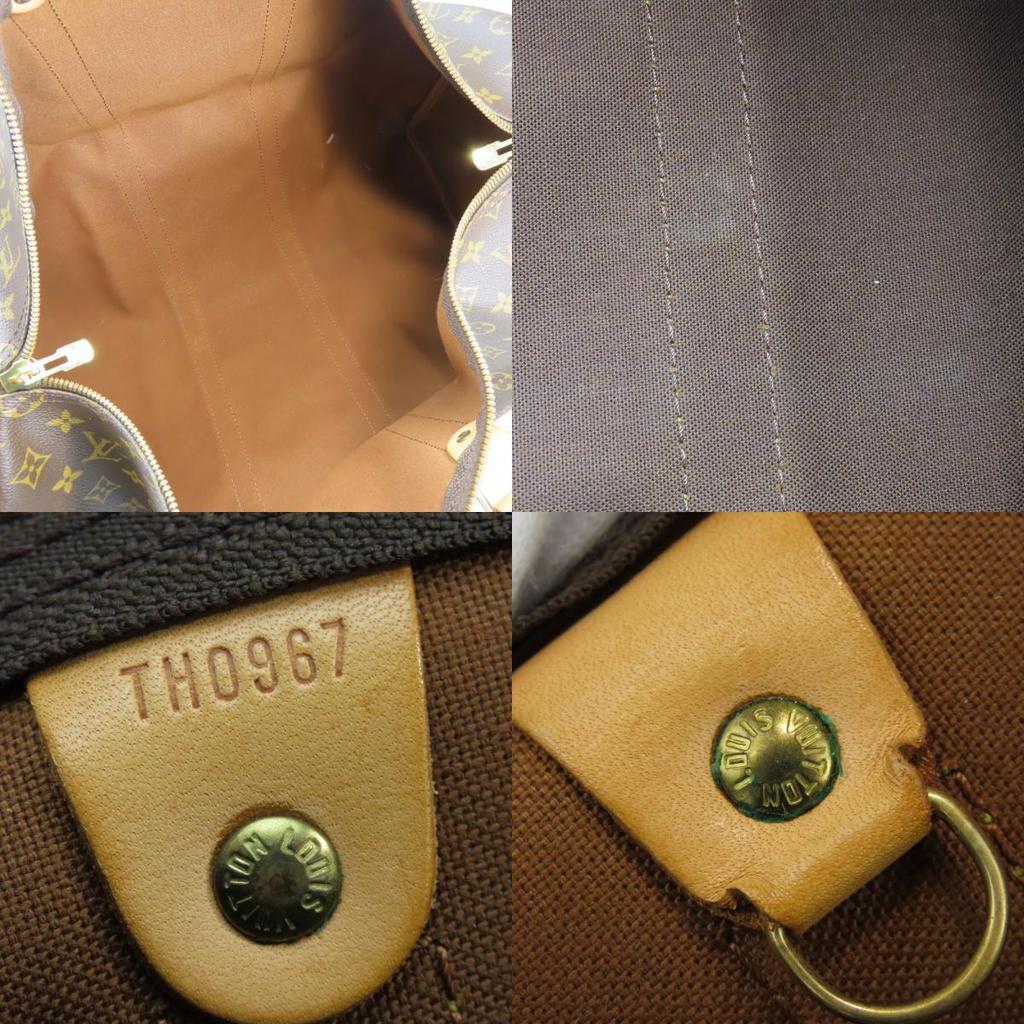 Used LOUIS VUITTON Boston Bag Kiepol 50 Bandriere M41416 Monogram Brown Travel