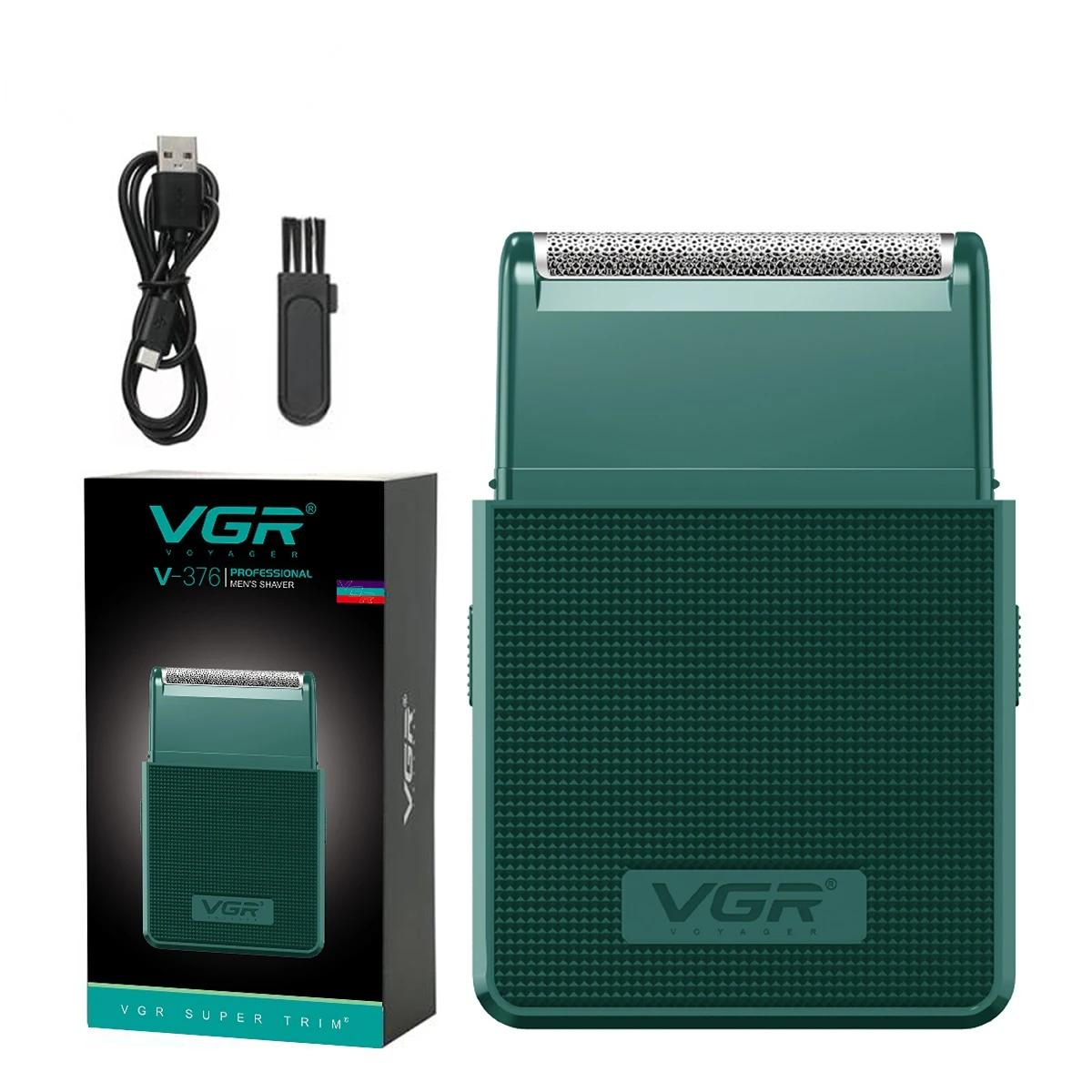 

VGR V-376 Mini Shaver Professional Hair Trimmers Rechargeable Beard Trimmer Electric Shaver Reciprocating Razor Travel Shaver for Man Personal Care зелёный
