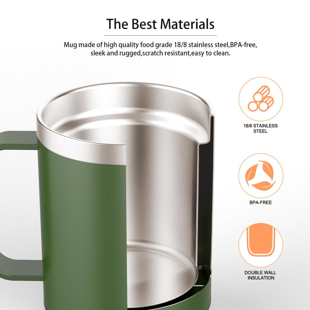 Self Heating Coffee Mug Warmer 12oz Smart Constant Temperature Mug USB Rechargeable Heated Coffee Mug with Lid for Travel/Office