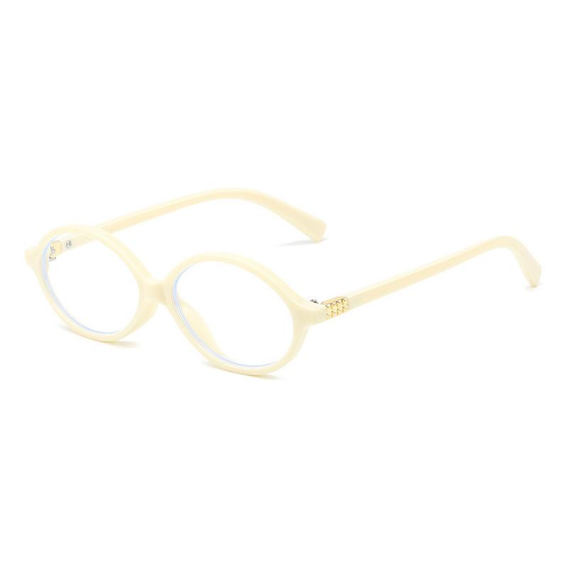 Ins Sweet Cool Eyewear Trend Korean Brand Reading Computer Anti Blue Light Eyeglasses Y2K Retro Oval Frame Glasses Women Female