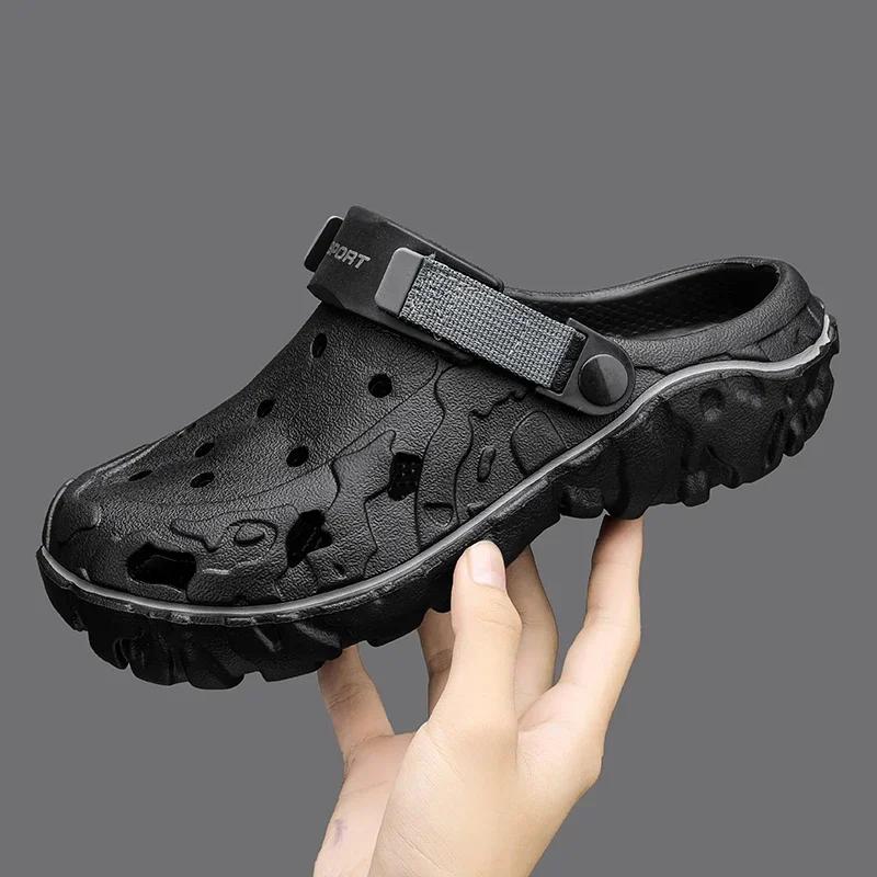 2025     Summer Men Sandals Hot sell Outdoor Garden Clogs Hole Shoes Male Casual Shoes Water Shoes Comfort Home Soft Slippers