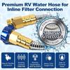 Rv Water Hose, Premium Drinking Water Hose - Lead-Free, Anti-Kink, Leak-Proof, 3/8" Inner Diameter Short Connector For Rv
