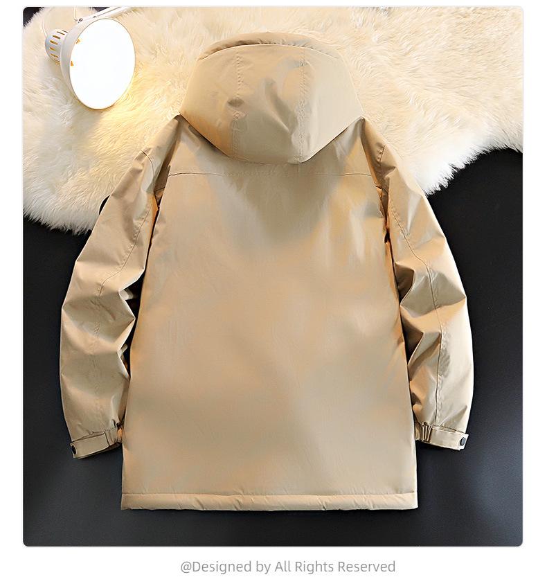 Men's Plus Size Hooded Padded Down Jacket - Fleece Lined, Thick, Warm, and Cold Resistant Winter Coat