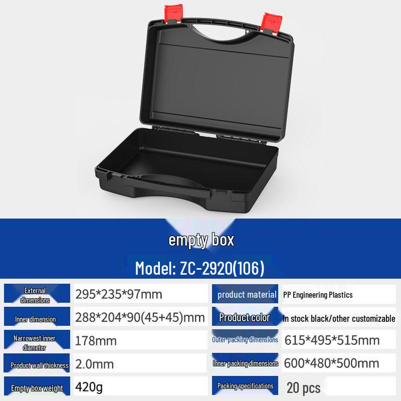 Multi-Purpose PP Plastic Portable Toolbox for Toys, Jewelry, Electronics, and Hardware