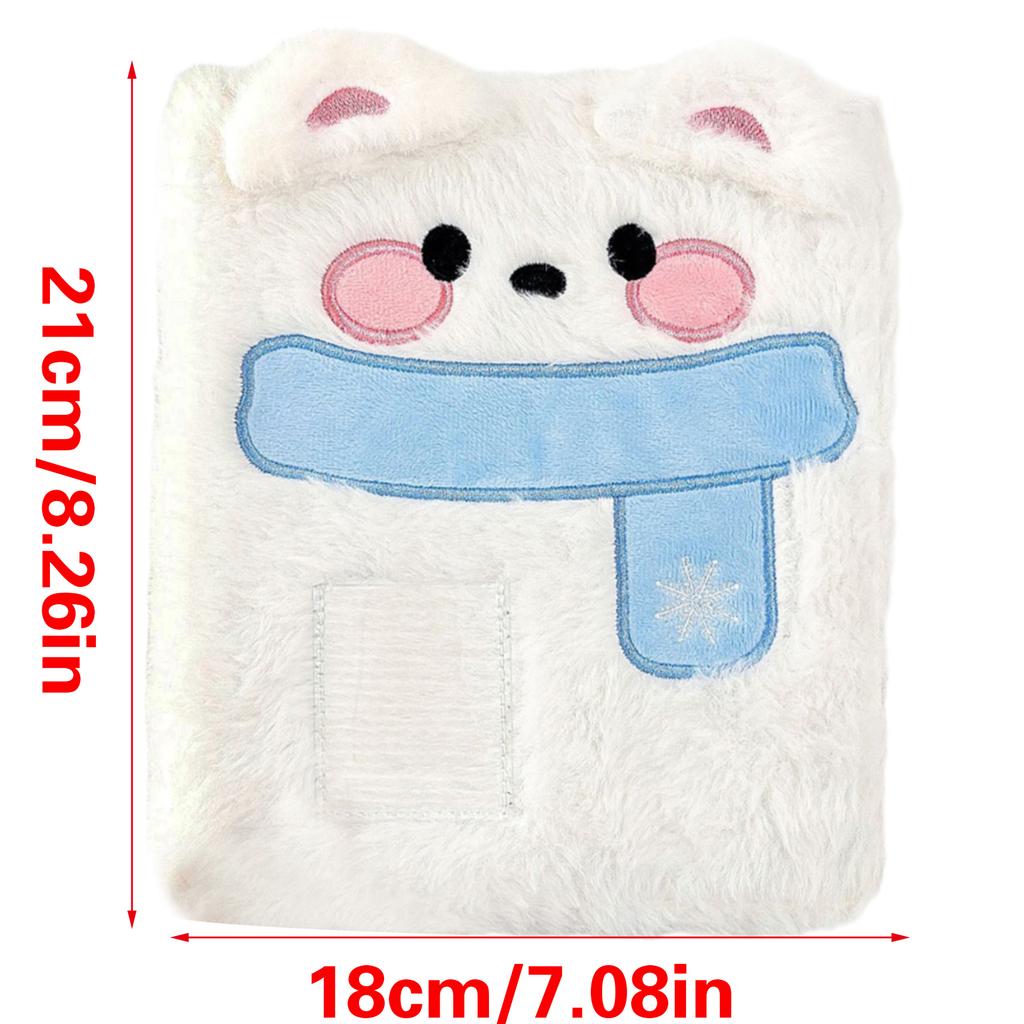 A6 Kpop Photocard Binder Cover Cute Dog Cats Plush Refillable Pages 6 Rings Cartoon Binder Photo Album Shell Organizers