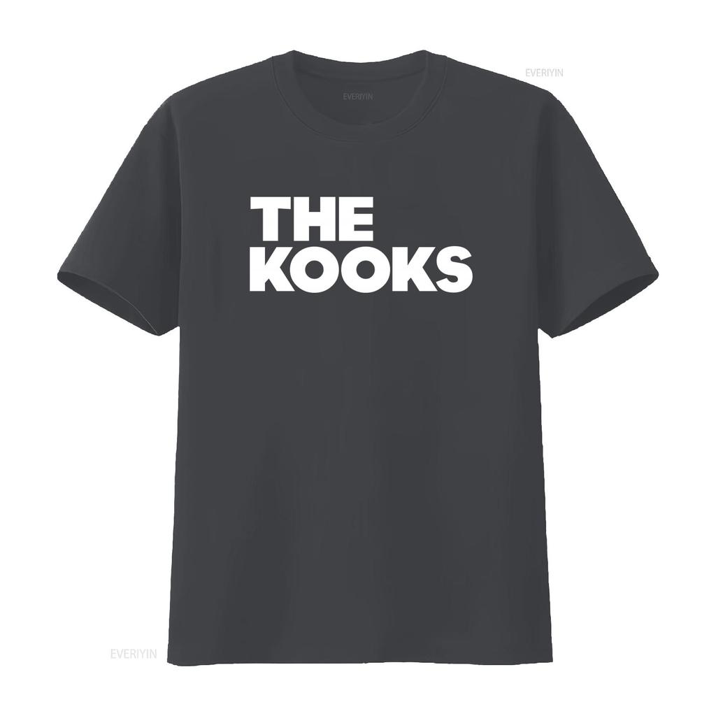 The Kooks Print T Shirt for Fashion Streetwear vintage Washed fashion Versatile Stretched graphic designer clothes Soft