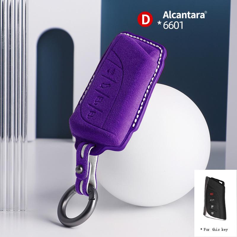 New Suede Key Case Car Key Cover Shell For For Lexus ES NX GS RX UX250 UX260 ES350 LC500 3/4 Button Remote Key Holder Keychain