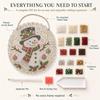 Christmas Pearl Suncatcher Kit, Diy Craft Pre-Assembled Metal Chain, Acrylic Round Board With Lace