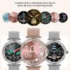 LUCKY START Roségoldene Smartwatch Bluetooth-Anruf Dame 100+ Sportmodi Fitness-Gesundheitsmonitor Damen-Smartwatch für IOS Android NX19
