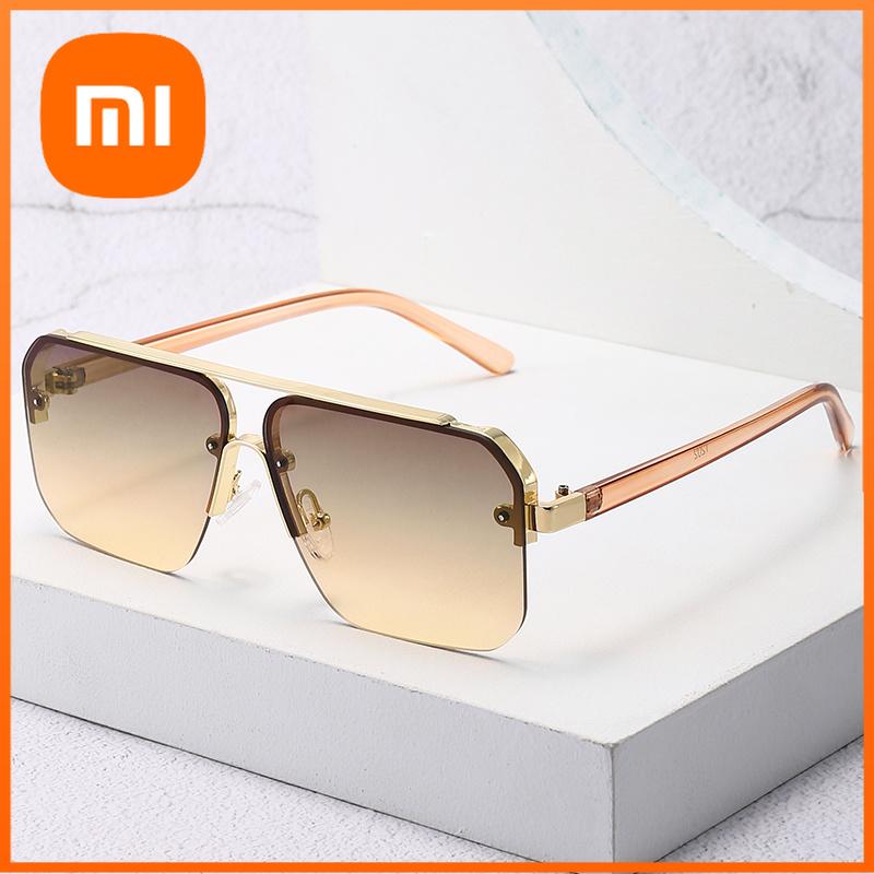 Xiaomi 2024 New Square Frame Sunglasses Europe And The United States Fashion Sunglasses Men And Women Half Frame Sunglasses
