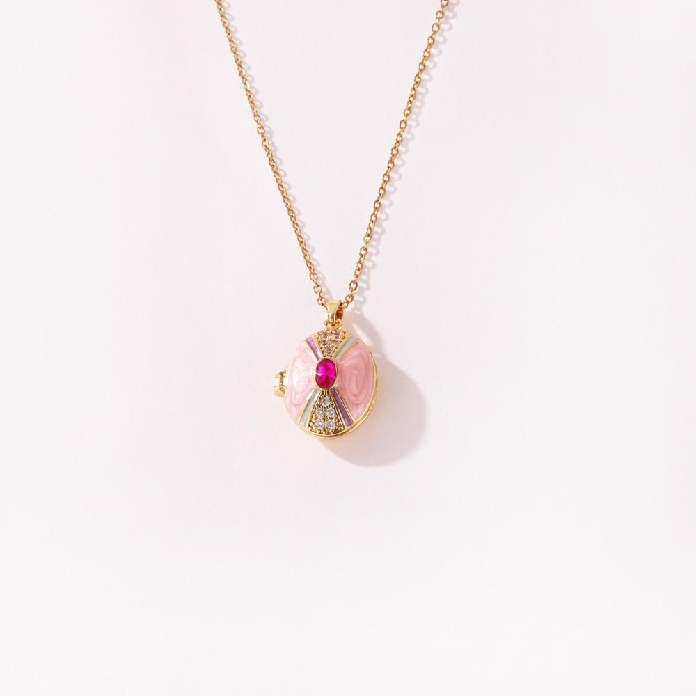 Brass Photo Locket Pendant Necklace Non-Fading Locket Necklace For Jewelry Gifts