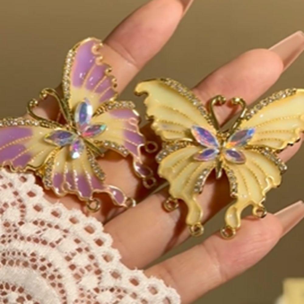 Insect Backpack Decoration Baking Paint Butterfly Moth Pin Wings Enamel Badge  Jewelry Gift