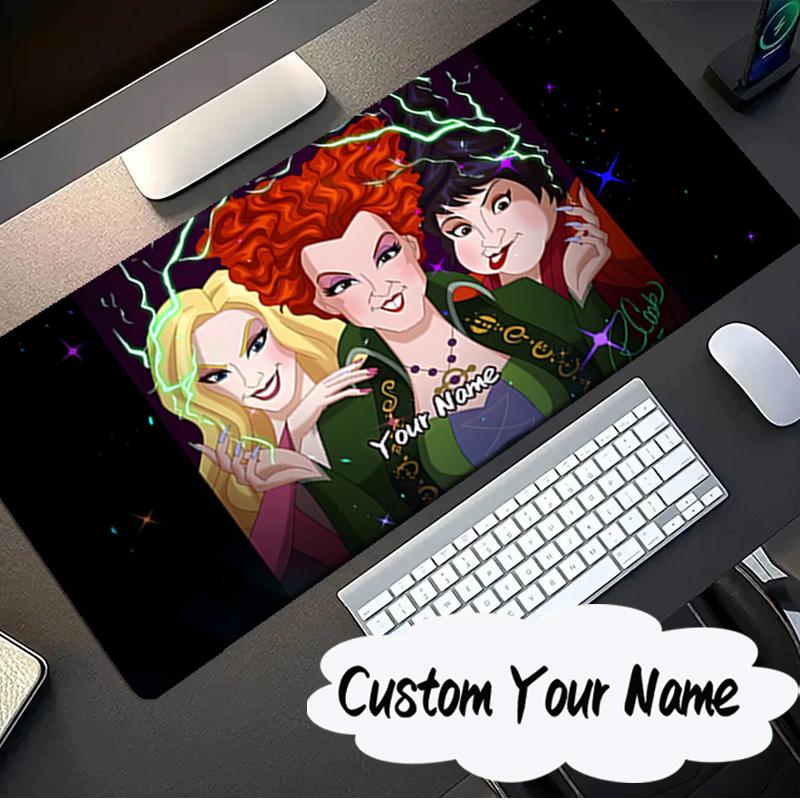 Custom Name Mouse pad Witch Sisters In The Moonlight Mouse pad, Gaming Mouse Pad, keyboard pad, Desk Decor for computer notebook Fan Birthday Gift