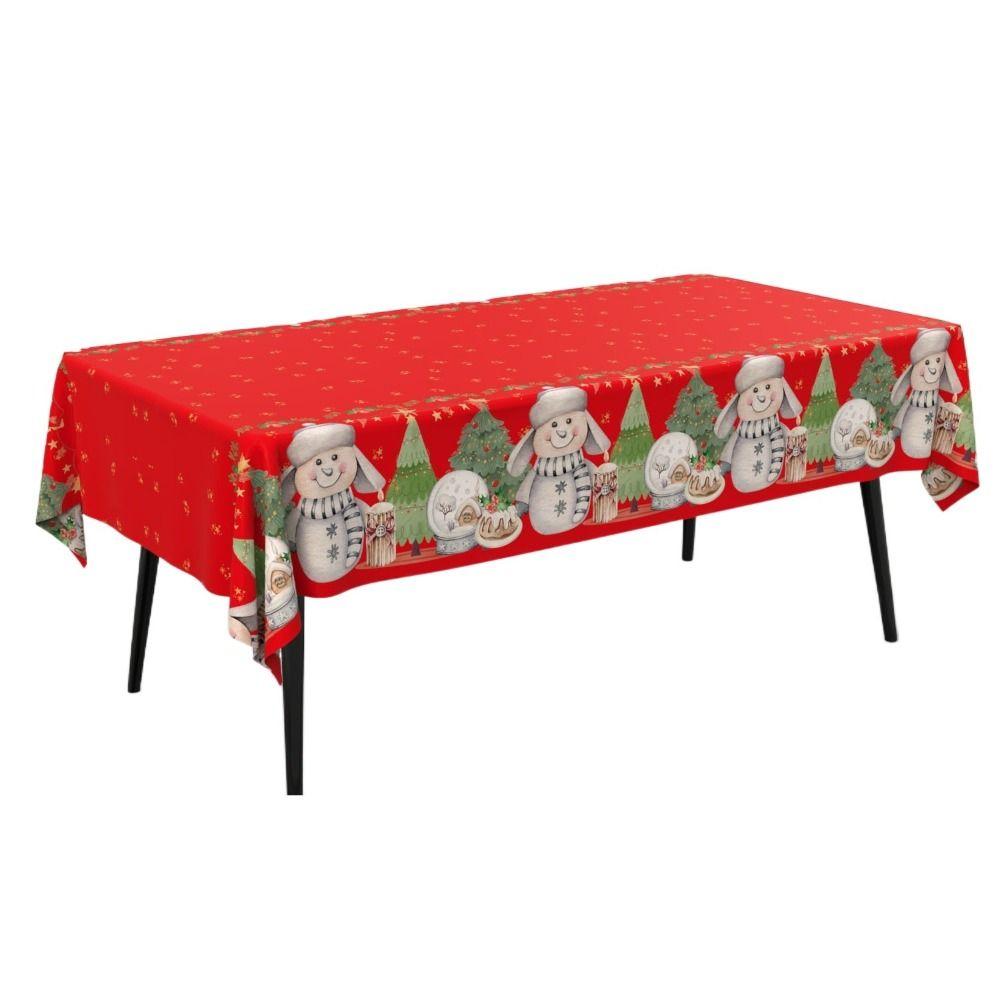 Disposable Christmas Tablecloth Bronzing Table Cover Natal Disposable Tablecloths  Xmas Party