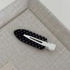 1pair Academy Style Bangs Clips Black White Polka Dot Hairclip Texture Side Clip Hairclip Sweet and Cute Side Clip Hairaccessory