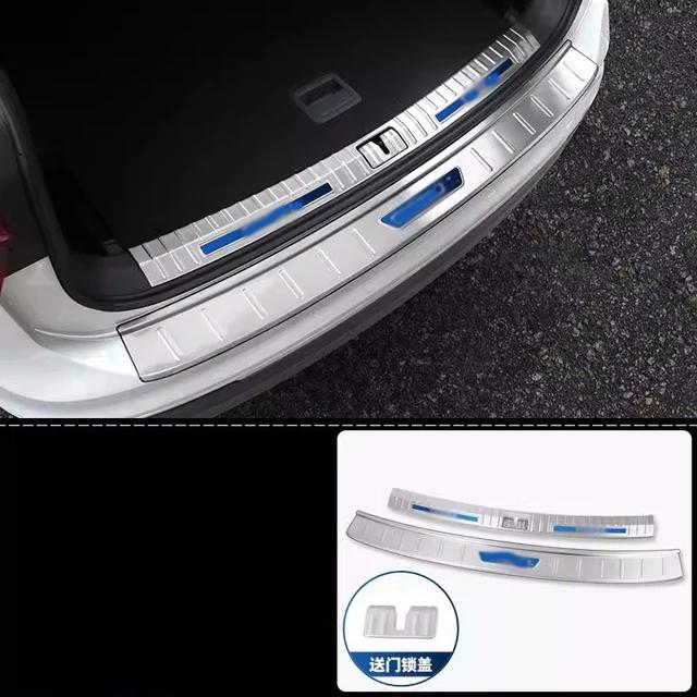 Trunk Guard Boot Protection Plate For Volkswagen Tiguan MK2 Car Threshold Guard Protective Bar Guards Stainless Steel