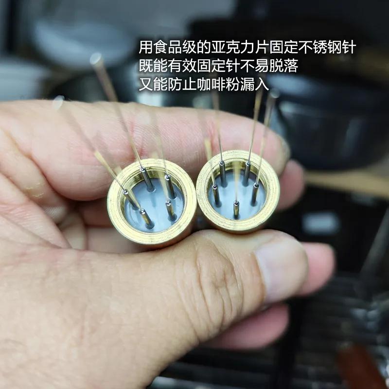 Stainless Steel Coffee Cloth Powder Needle Distributor Coffee Powder Stirring and Agglomeration Equipment Coffeeware Kitchen Bar