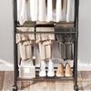 Clothes Rack Double Rods Clothing Racks On Wheels Rolling Clothes Organizer For Coats Shirts Dress Multi-functional Bedroom