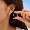 Vnox Simple Thin Stainless Steel Earrings For Women Girls, 13-23mm 18K Gold Plated Huggies, Non-allergic Jewelry 1.6mm Wire