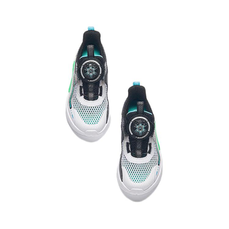 Anta Comfortable Breathable Shock Absorbing Durable Low Top Kids Running Shoes Kids Sneaker White Black A312429904-1
