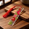 High Quality Bookmarks Dried Flower Resin with Tassels Double-Sided Magnetic Page Markers