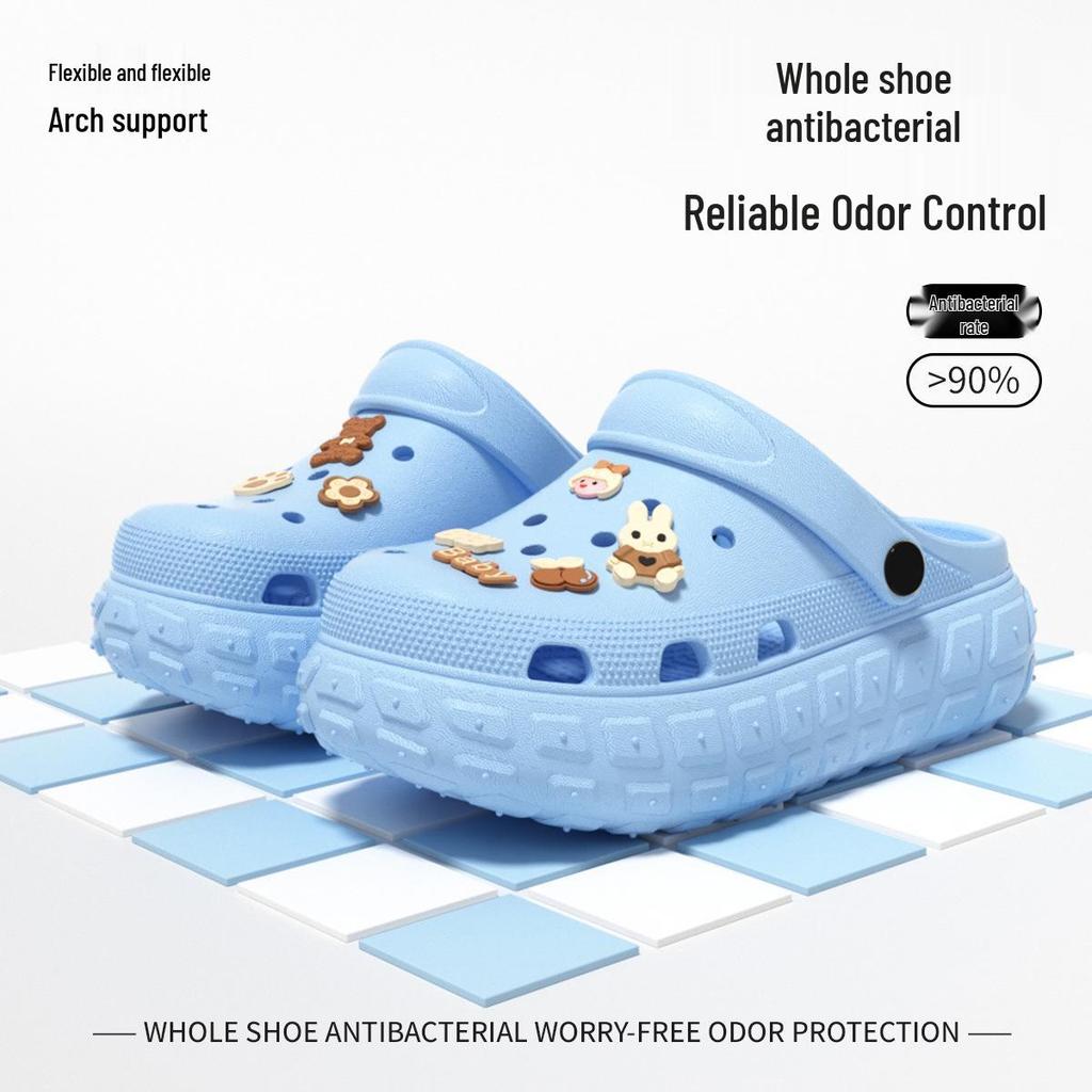 Women's Platform Clog Sandals: Non-Slip, Breathable, Wear-Resistant for Home & Beach