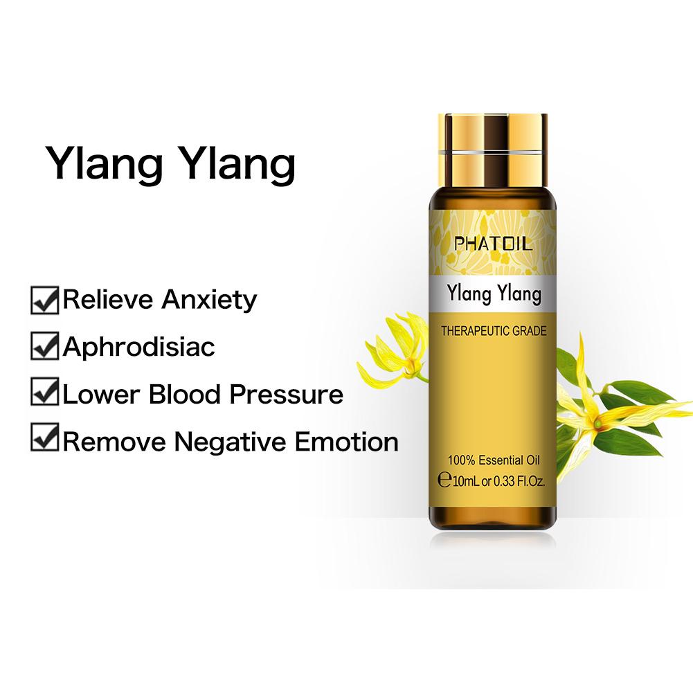 PHATOIL 3 Stück Zitronengras, Lavendel, Teebaumpflanze, ätherisches Öl, Luftreiniger, Körperentlastung, Rose, Vanille, Jasmin, Duftöl, DIY-Fruchtparfüm