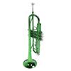 Green Trumpet Set Bb Key 3 Tone Music Trumpet Blowing Instrument for Beginner Performance Band