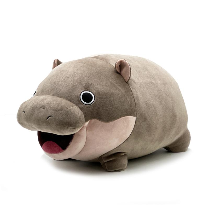 Cute Baby Hippos Moo Deng Plush Cushion Hippopotamus Plushie Kawaii Influencer Animal Cartoon Stuffed Pillow