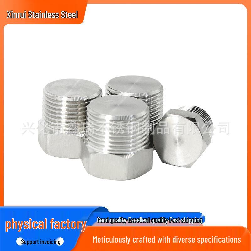 Stainless Steel Hex Nipple Hex Plug Oil Pipe Screw Plug (Male Thread, 304)