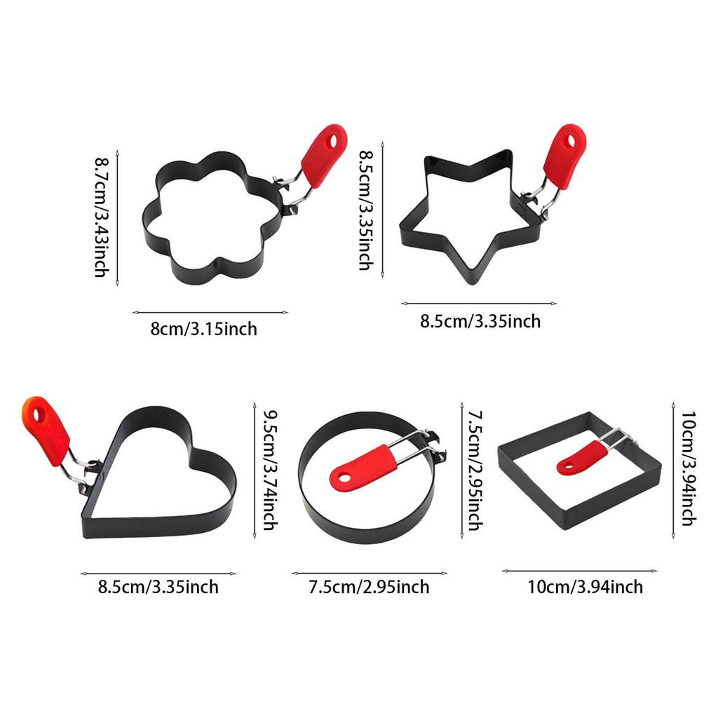 Kitchen Cooking Tools Omelette Egg Non Stick Round Omelette Model Stainless Steel Omelette Set Household Kitchen Gadgets