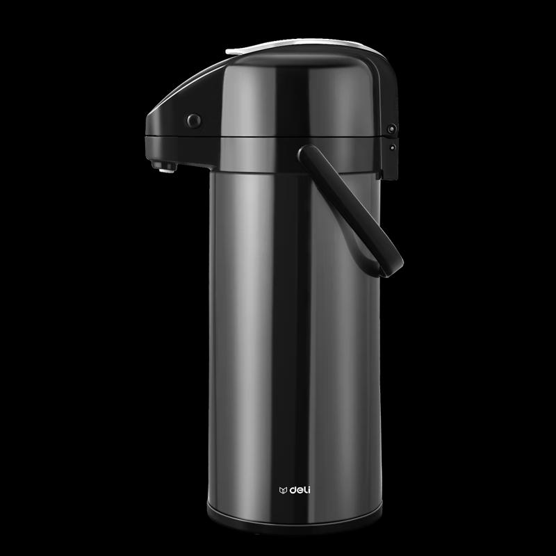 Deli 2.5L Glass Liner Thermos Pot with One-Button Dispenser