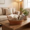 Large Capacity Flower Basket Handmade Fruit Basket Handwoven Storage Basket  Flower Arrangement