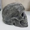 A25F-Statue Crâne Décorative Artisanat en Résine Décoration Intérieure Figurines Décoration Halloween Sculpture Ornement de Bureau